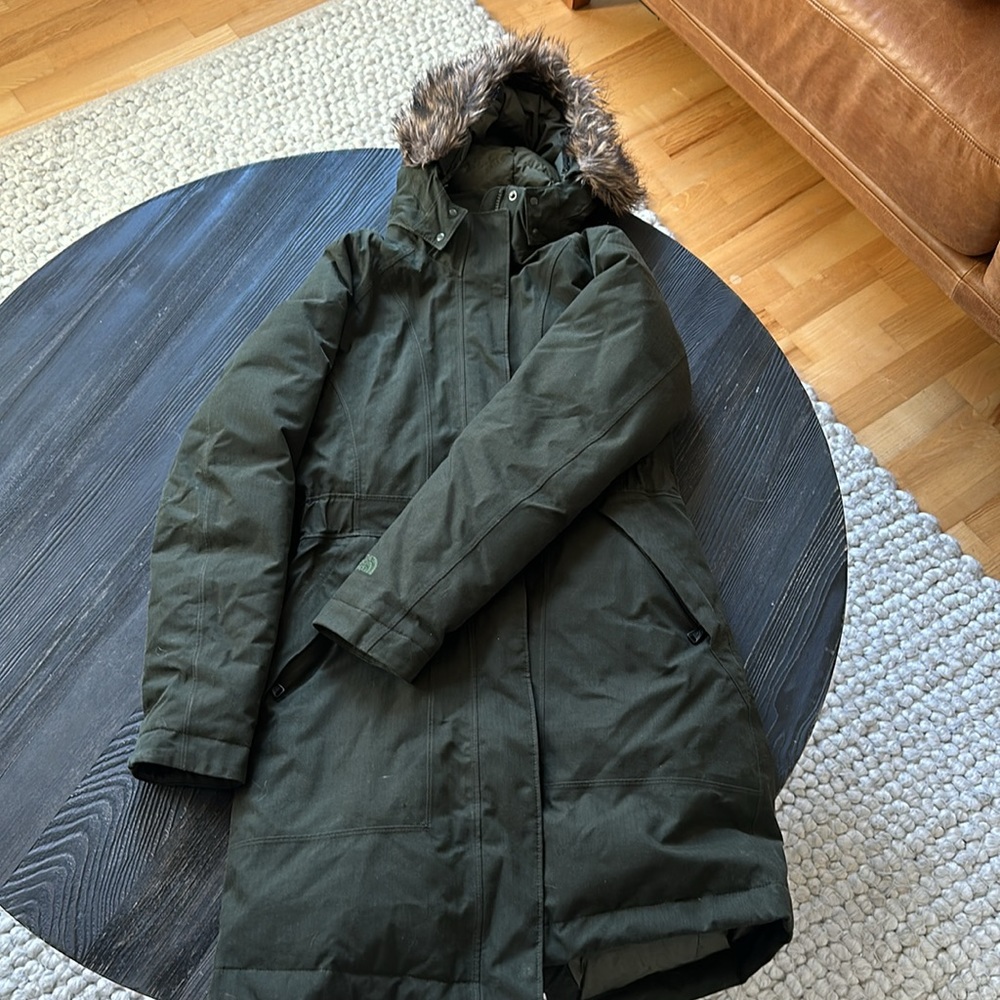 NorthFace forest green parka